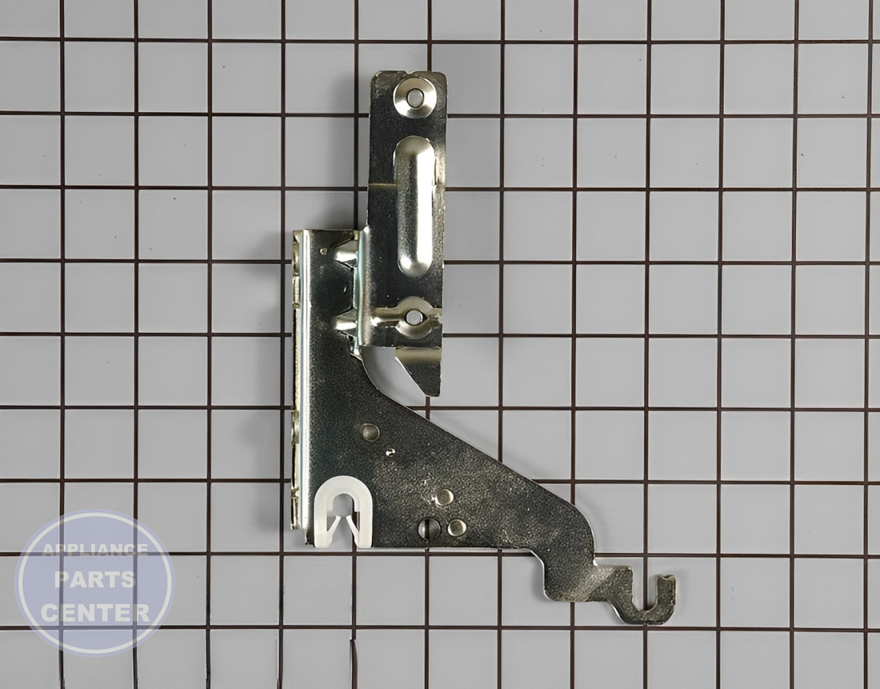 DISHWASHER LEVER 00498928 - Detailed view of durable hinge mechanism