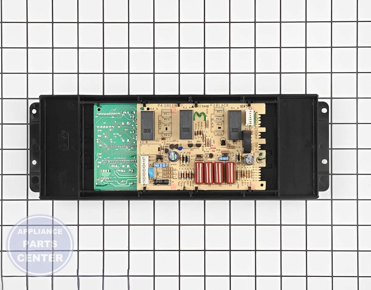 WHIRLPOOL BLACK ELECTRONIC CONTROL BOARD 5701M760-60 - Detailed view of circuitry with specific technical details