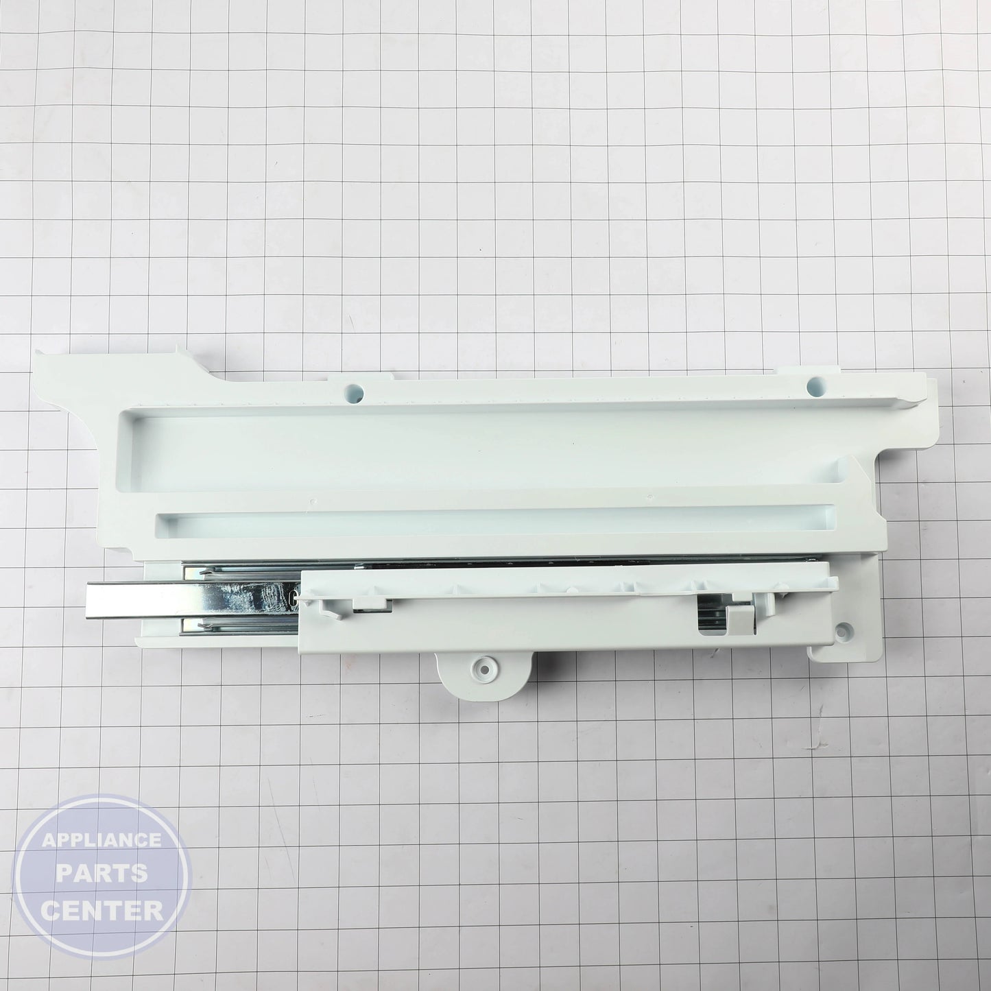 L-G GUIDE ASSEMBLY,RAIL AEC73697601 - Installation in L-G refrigerator model showing mounting points