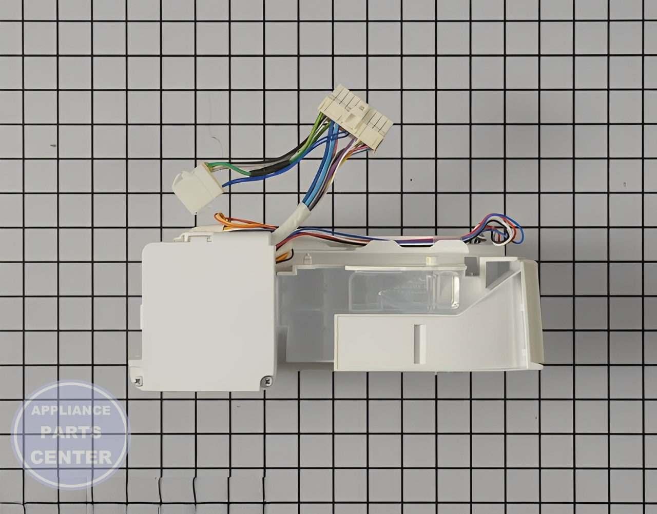 LG REFRIGERATOR ICE MAKER ASSEMBLY KIT AEQ72910409 - Side view with 3.2 lbs ice production