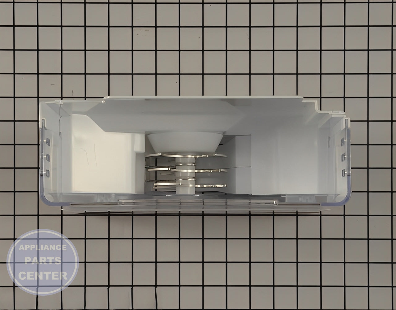 LG REFRIGERATOR FREEZER ICE BUCKET BIN ASSEMBLY AKC72949319 - Detailed view of ice bucket assembly
