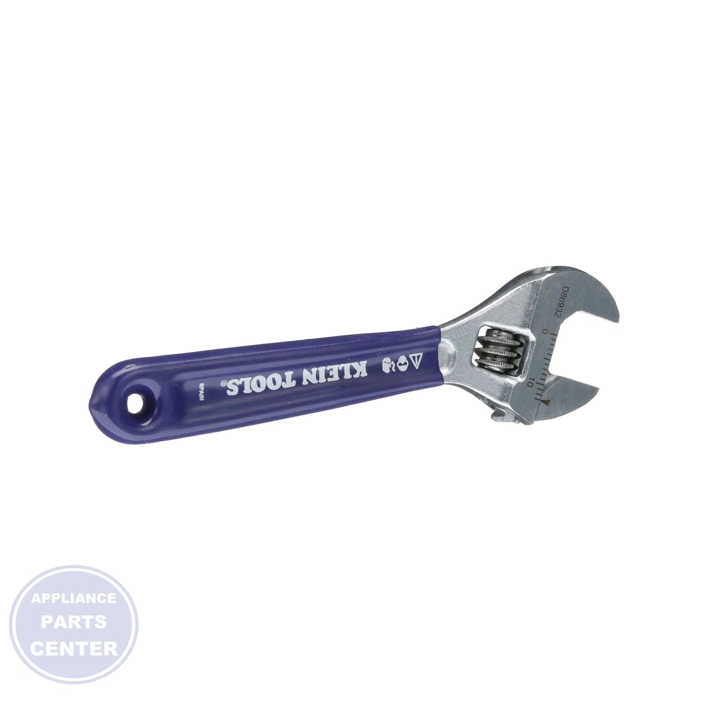 Slim-Jaw Adjustable Wrench D86932 - Side view with 4" size and 1/2" capacity