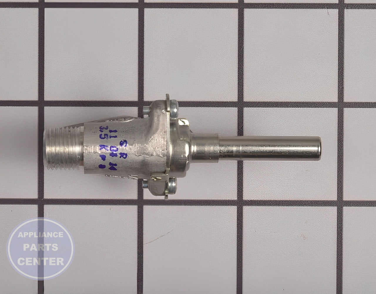 ASSY VALVE-COOKTOP(SR);NX583G0VBSR,ALUMI DG94-00454B - Side view with precision measurements
