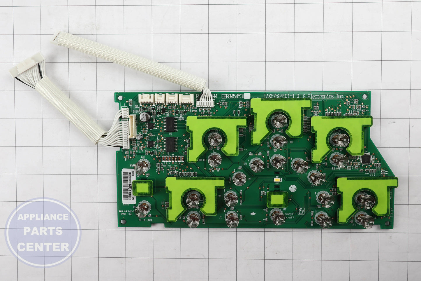 LG PCB ASSEMBLY,SUB EBR84545302 - Installation in LG Range model showing key mounting points