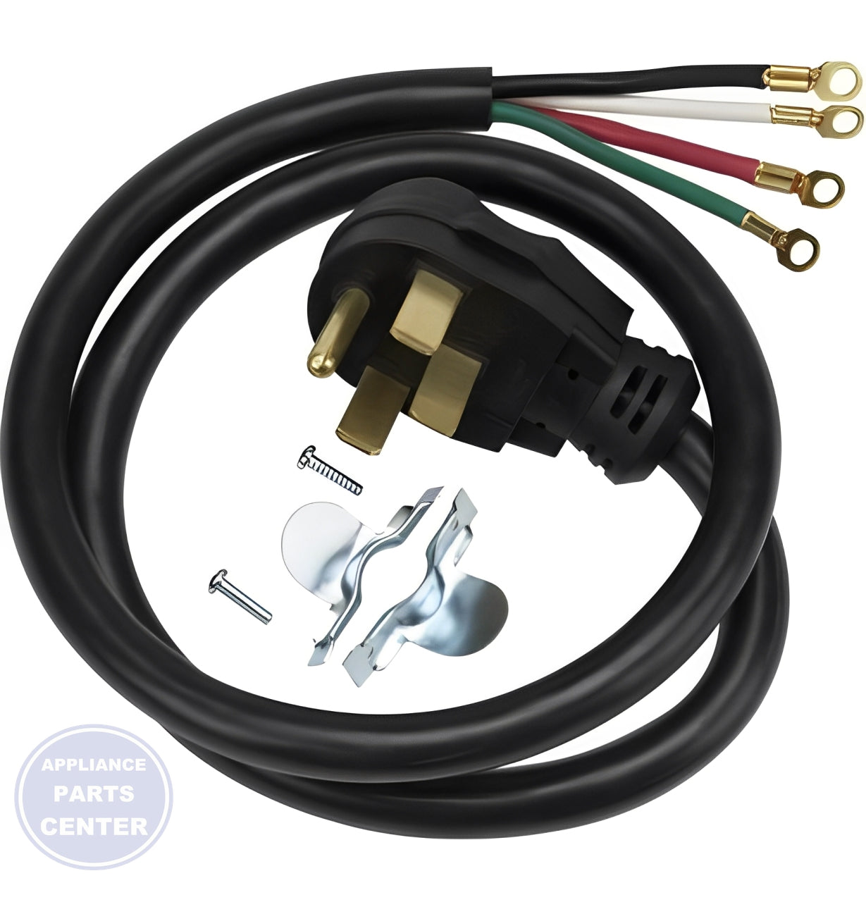 USD PRODUCTS RANGE CORD 6' 4 WIRE 50 AMP - Side view with 50 amp power capacity
