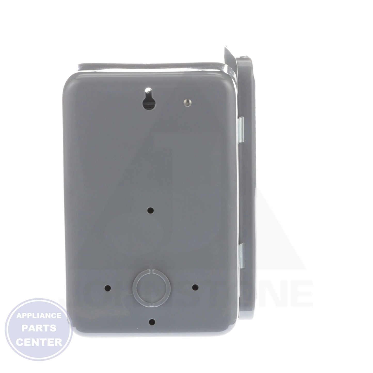24 Hour Electromechanical Timer T104 - Side view with 208-277 Volts and 40 Amps specs