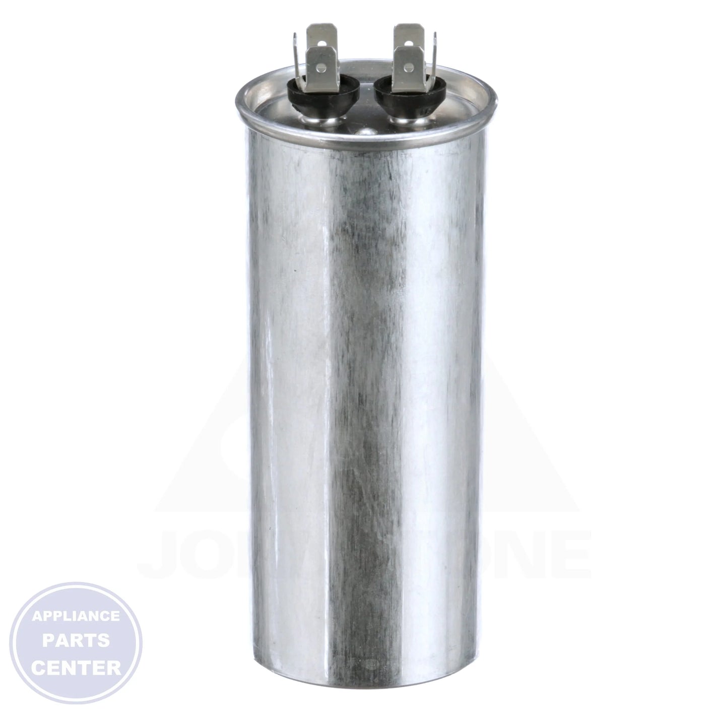 Motor Run Capacitor Round TRCF50 - Side view with 440/370 volt specs