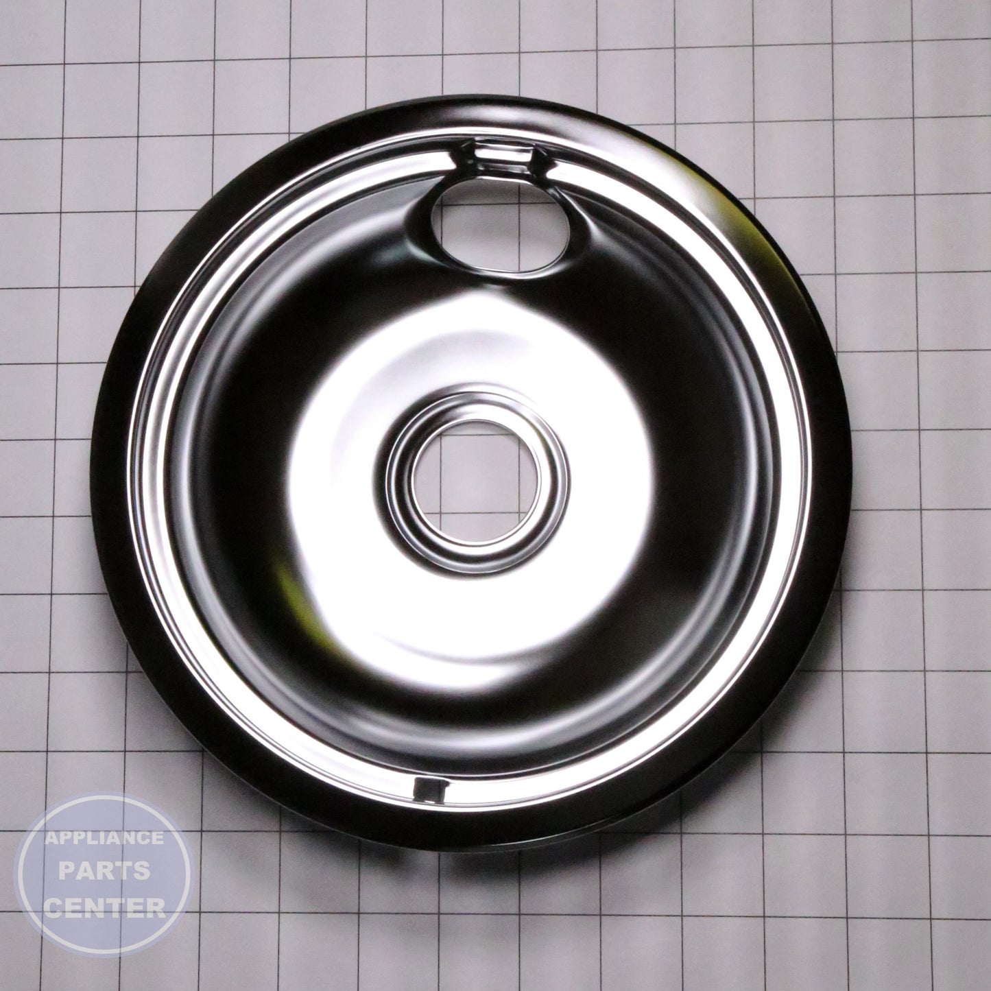 8 CHROME DRIP BOWL - Detailed view of durable chrome construction