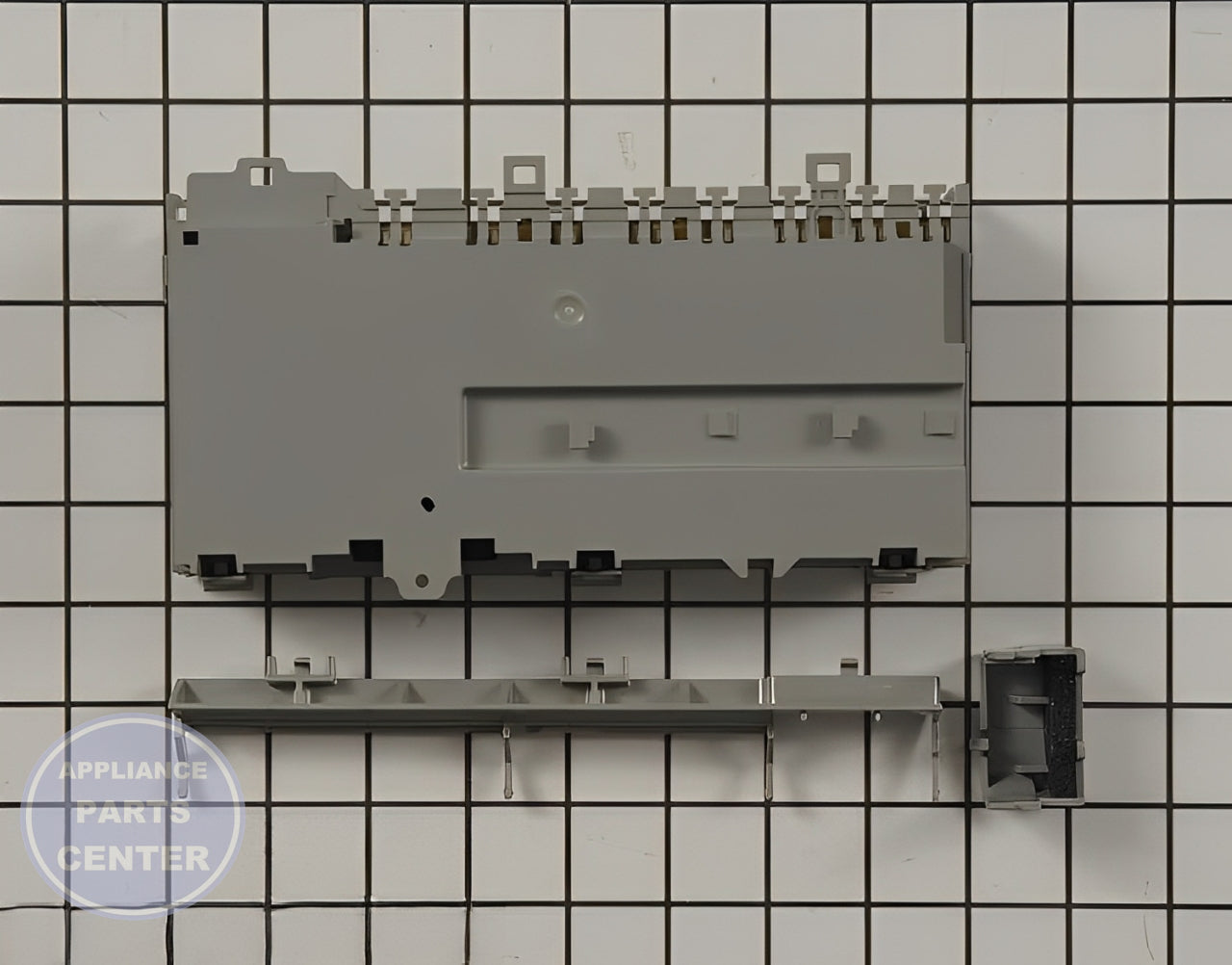 Control Board W10473200 - Side view with precise measurements