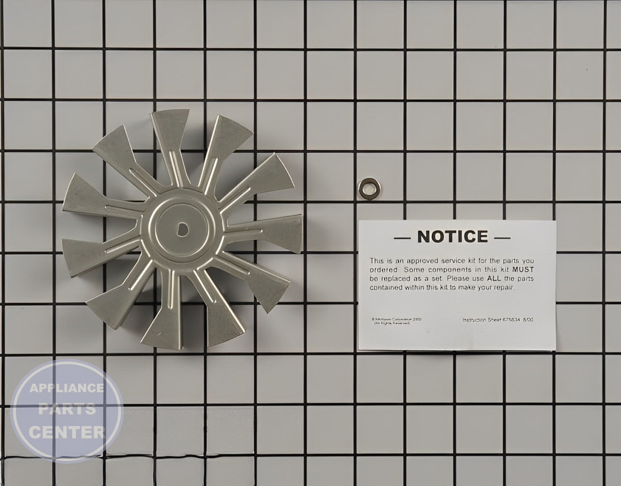 Fan Blade W10758272 - Detailed view of blower wheel technical details