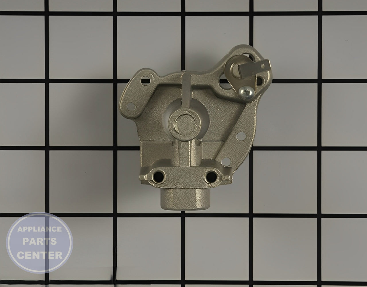 Surface Burner Orifice Holder W10861630 - Detailed view of gas regulation system