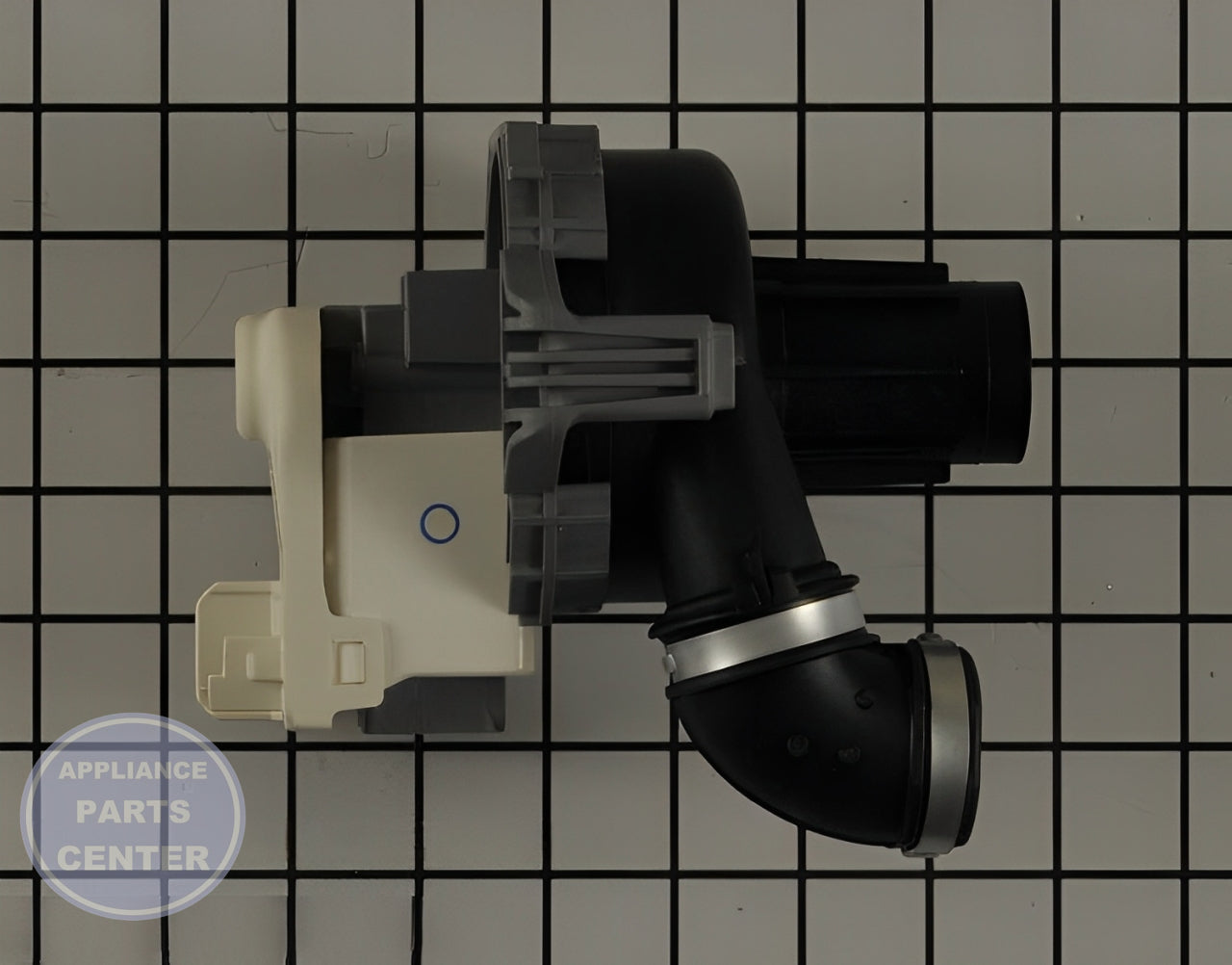 WHIRLPOOL DISHWASHER PUMP MOTOR W11084656 - Side view with specific measurements