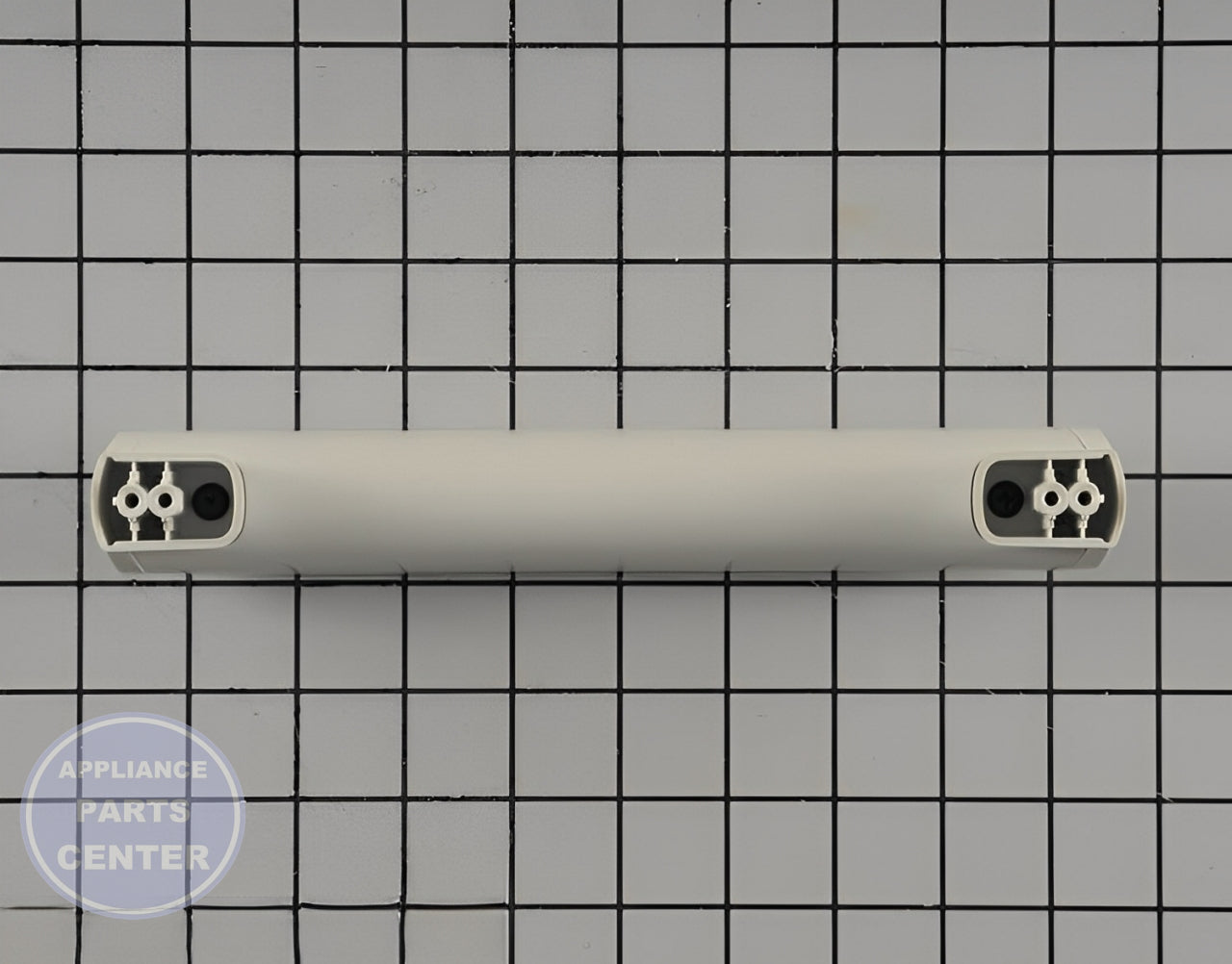 MICROWAVE HANDLE - WHITE WB15X10280 - Side view with precise measurements