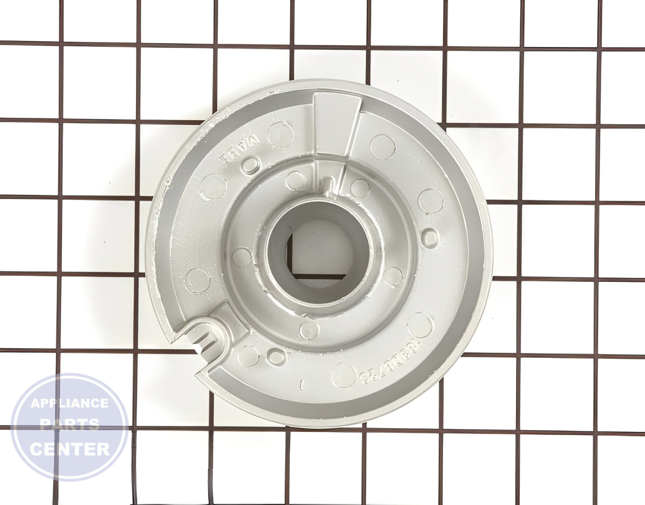 Surface Burner Base WB16K10062 - Detailed view of Gas Burner & Control Valve