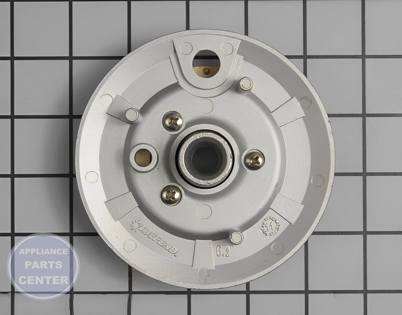 Surface Burner Base WB16T10042 - Detailed view of gas control valve