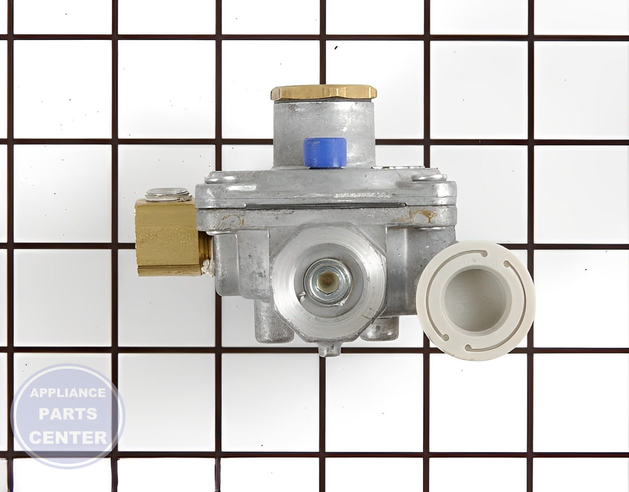 GE Pressure Regulator WB19T10079 - Installation in Kenmore model showing mounting points