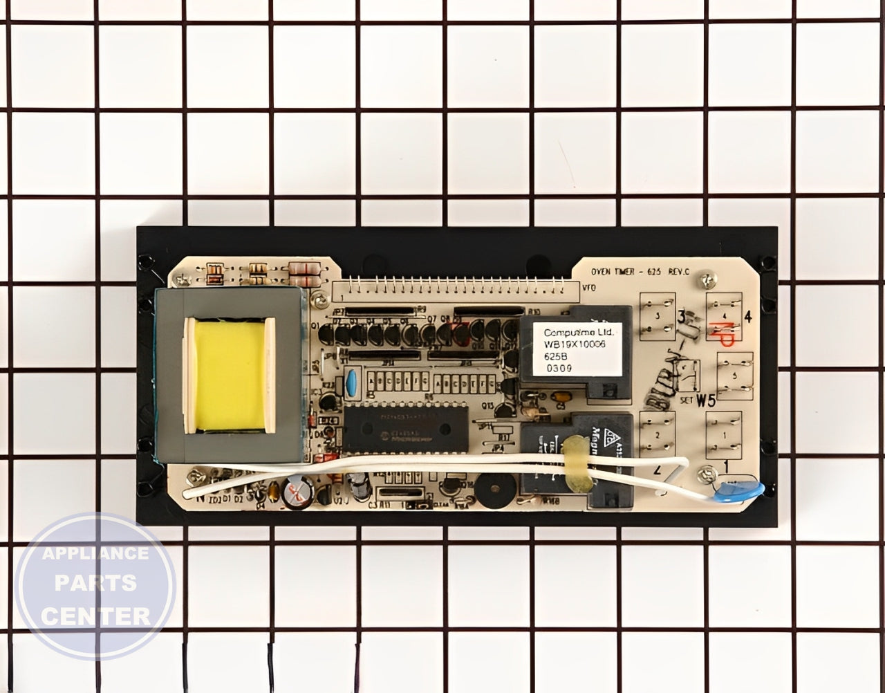 TIMER WB19X10006 - Side view with Circuit Board & Timer specs