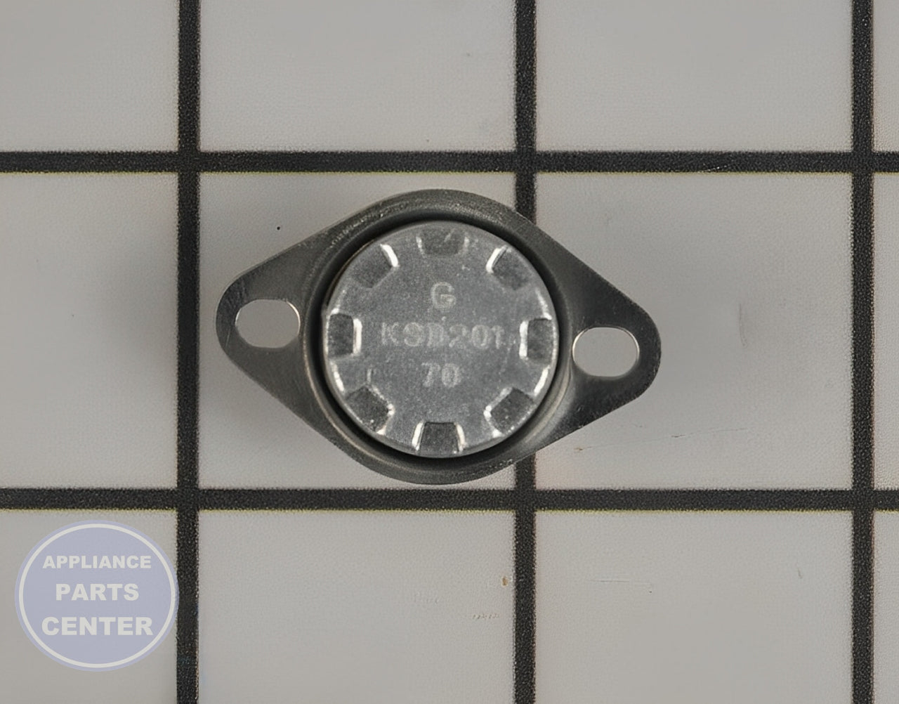 GE OVEN THERMOSTAT WB27X11213 - Side view with precise technical specs