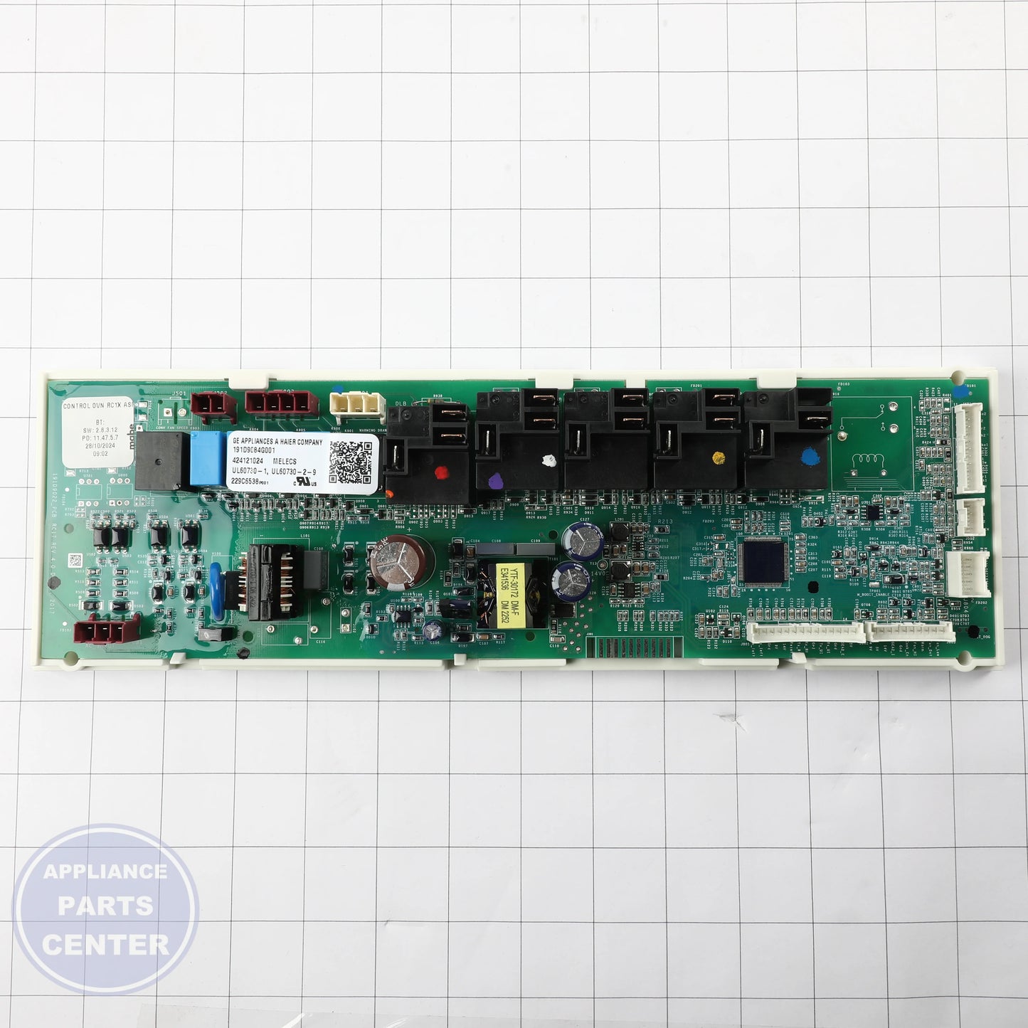 GEH MACHINE BOARD WITH FRAME WB27X32103 - Installation in GEH Range showing key mounting points