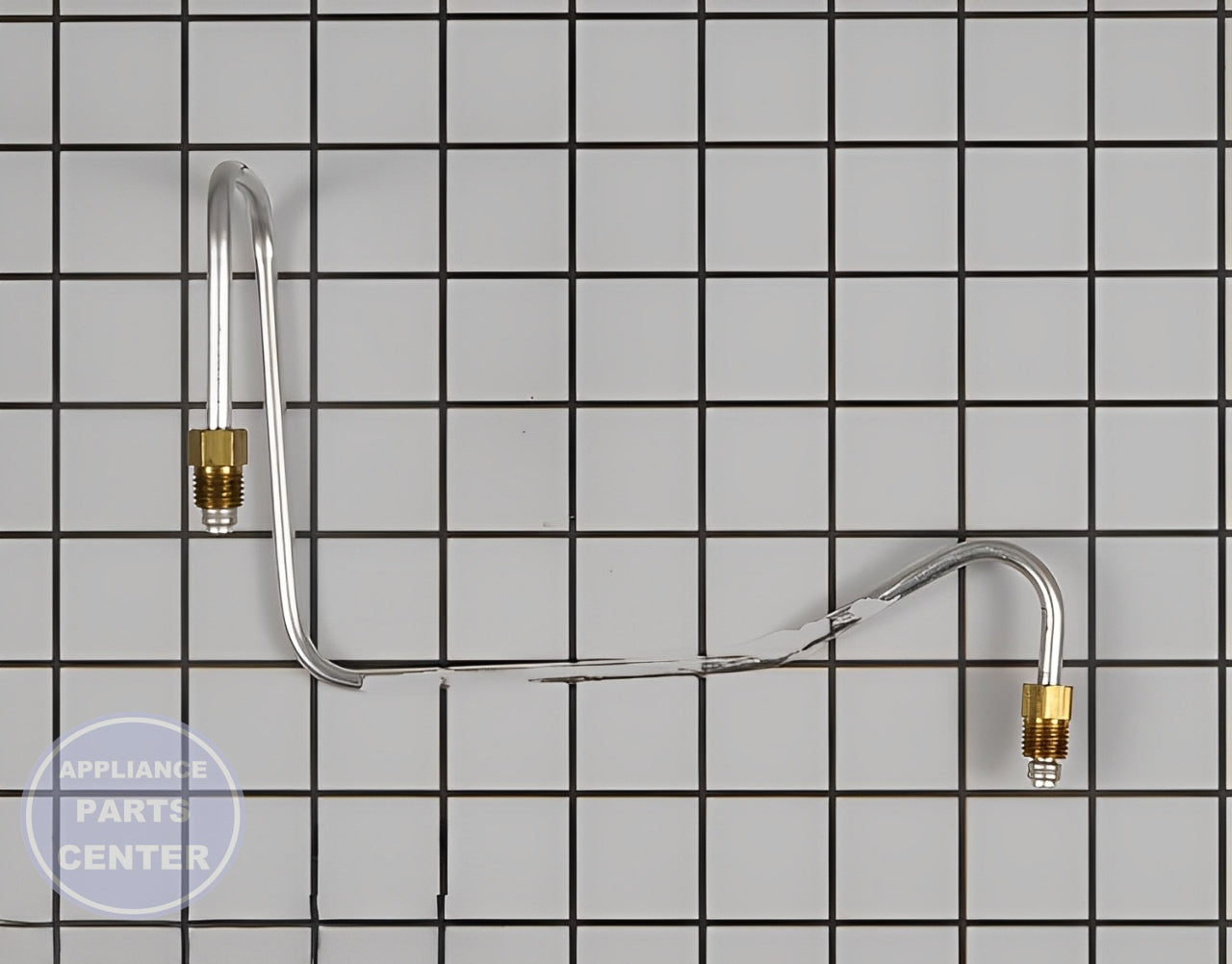 GE Gas Tube or Connector WB28X10067 - Main view showing precise measurements for GE JGBS66REKSS