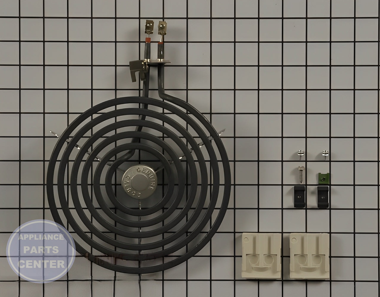 GE OVEN 8" SURFACE UNIT ELEMENT WITH SCREW - Main view showing heating coil for GEN Range/Stove/Oven models