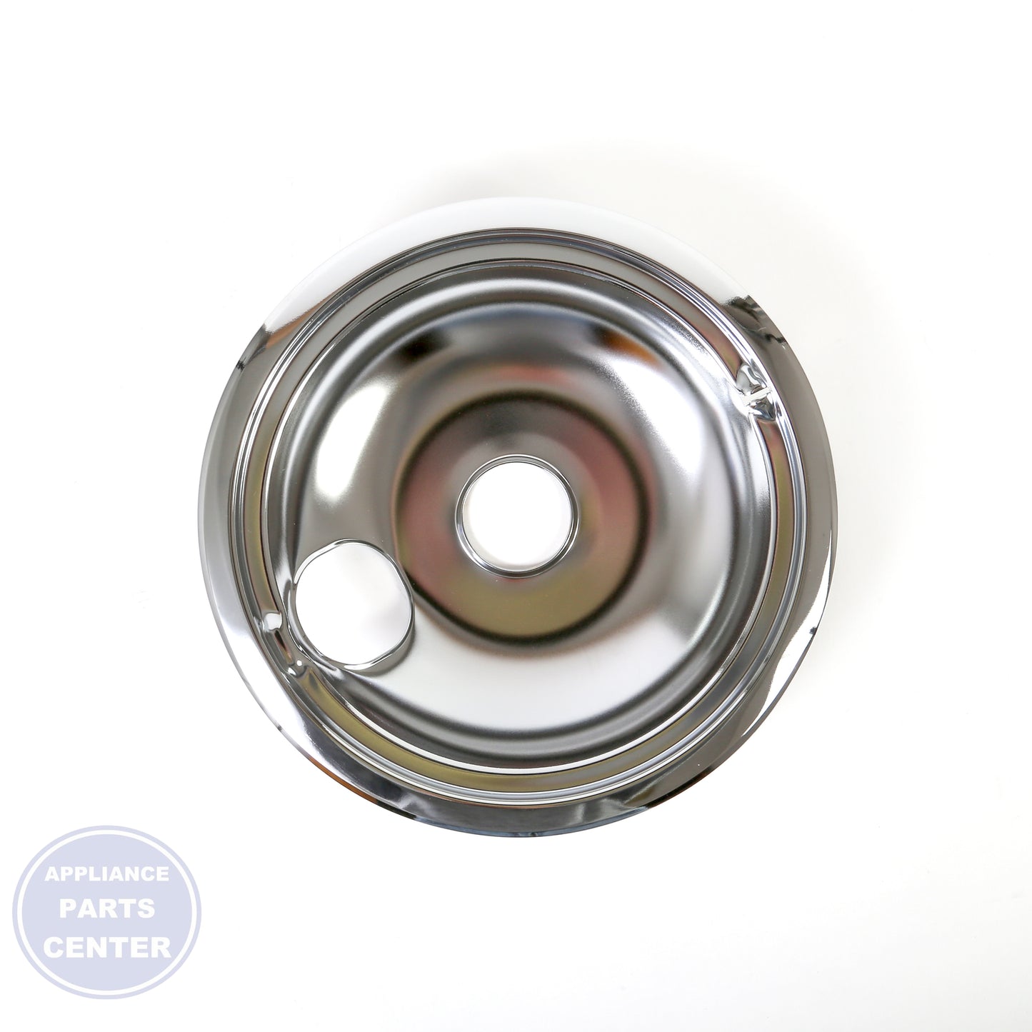 GEH 8 INCH CHROME BURNER BOWL - ELEC WB32X5076 - Installation in GEH stove showing key mounting points