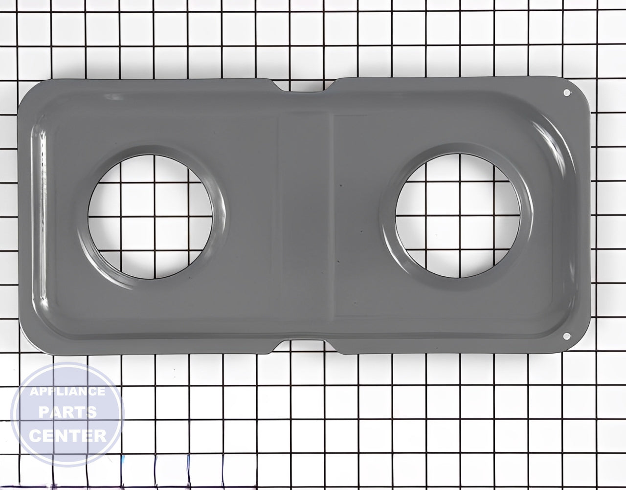 GE Burner Drip Pan WB34K10014 - Main view showing spill prevention for GE, Kenmore, Hotpoint models