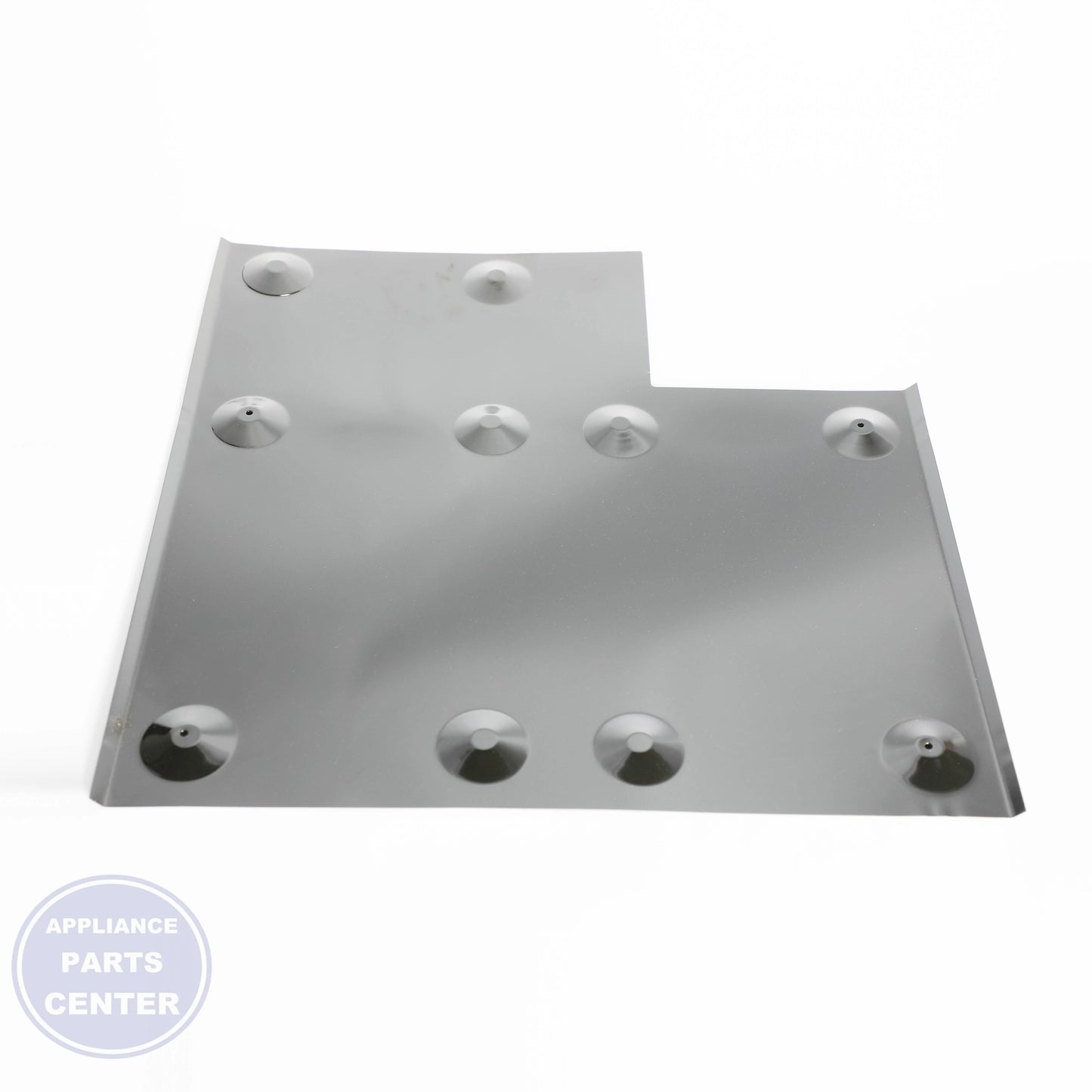 GEH BURNER BOX BOTTOM SHIELD WB34T10029 - Installation in GEH Range model showcasing key mounting points