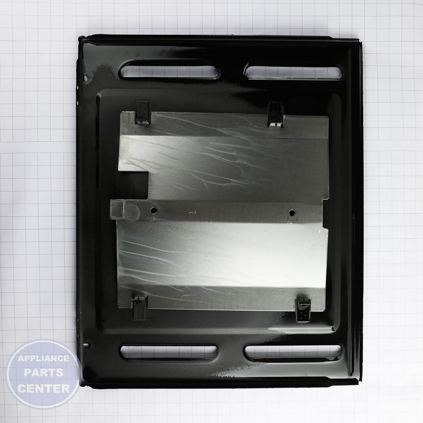GEH BOTTOM OVEN AND DEFLECTOR ASM WB35X37967 - Installation in GEH models showing key mounting points