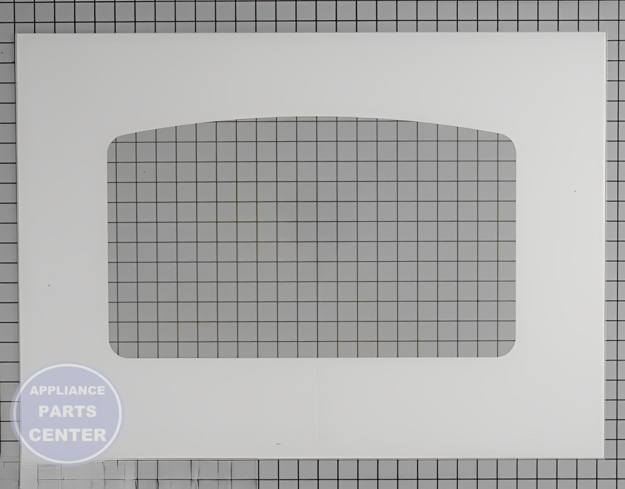 GE Outer Door Glass WB56T10187 - Main view showing sleek design for GE JGBP90MEB1BC