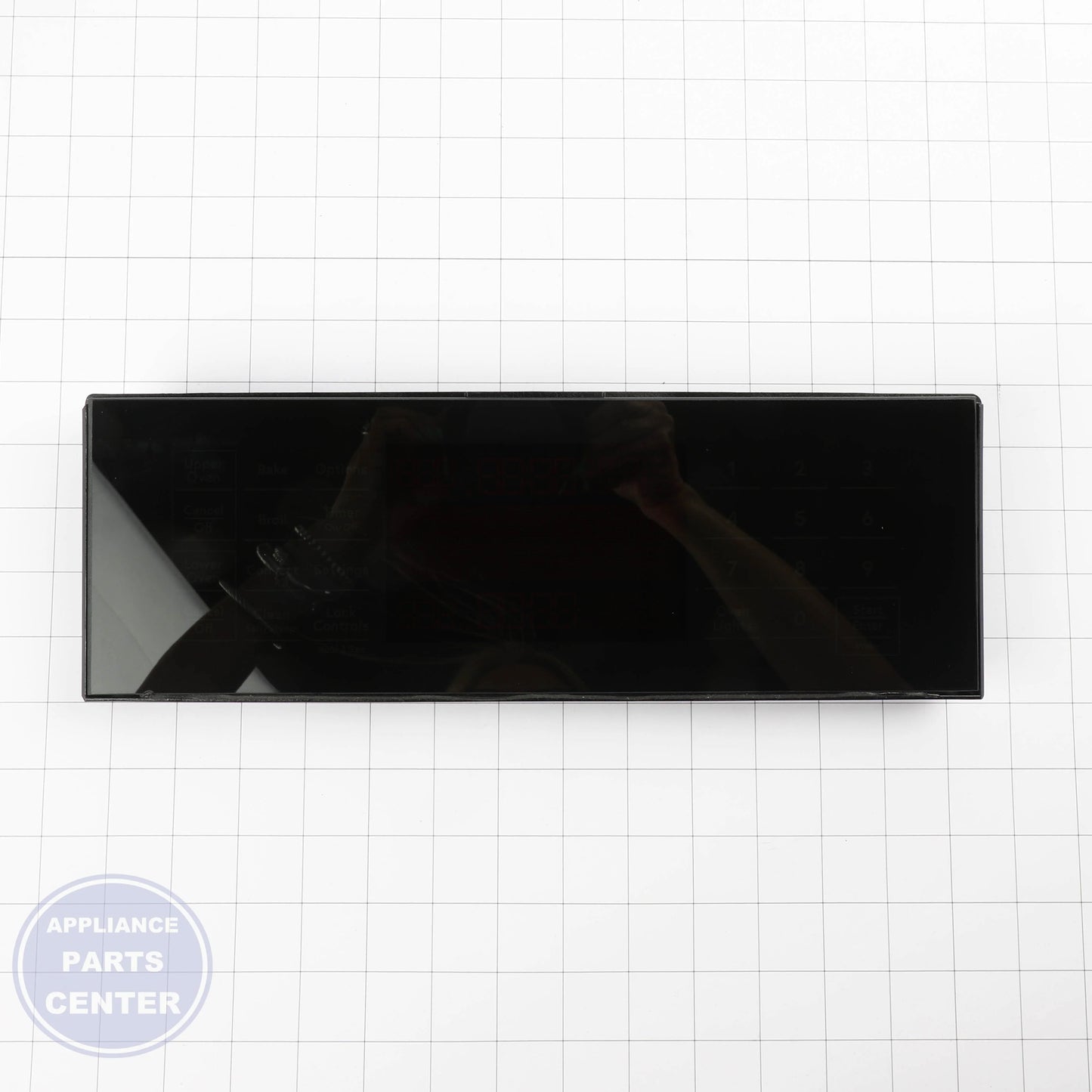 GEH GLASS AND TOUCH BOARD ASM WB56X32506 - Installation in GEH Range, showing key mounting points