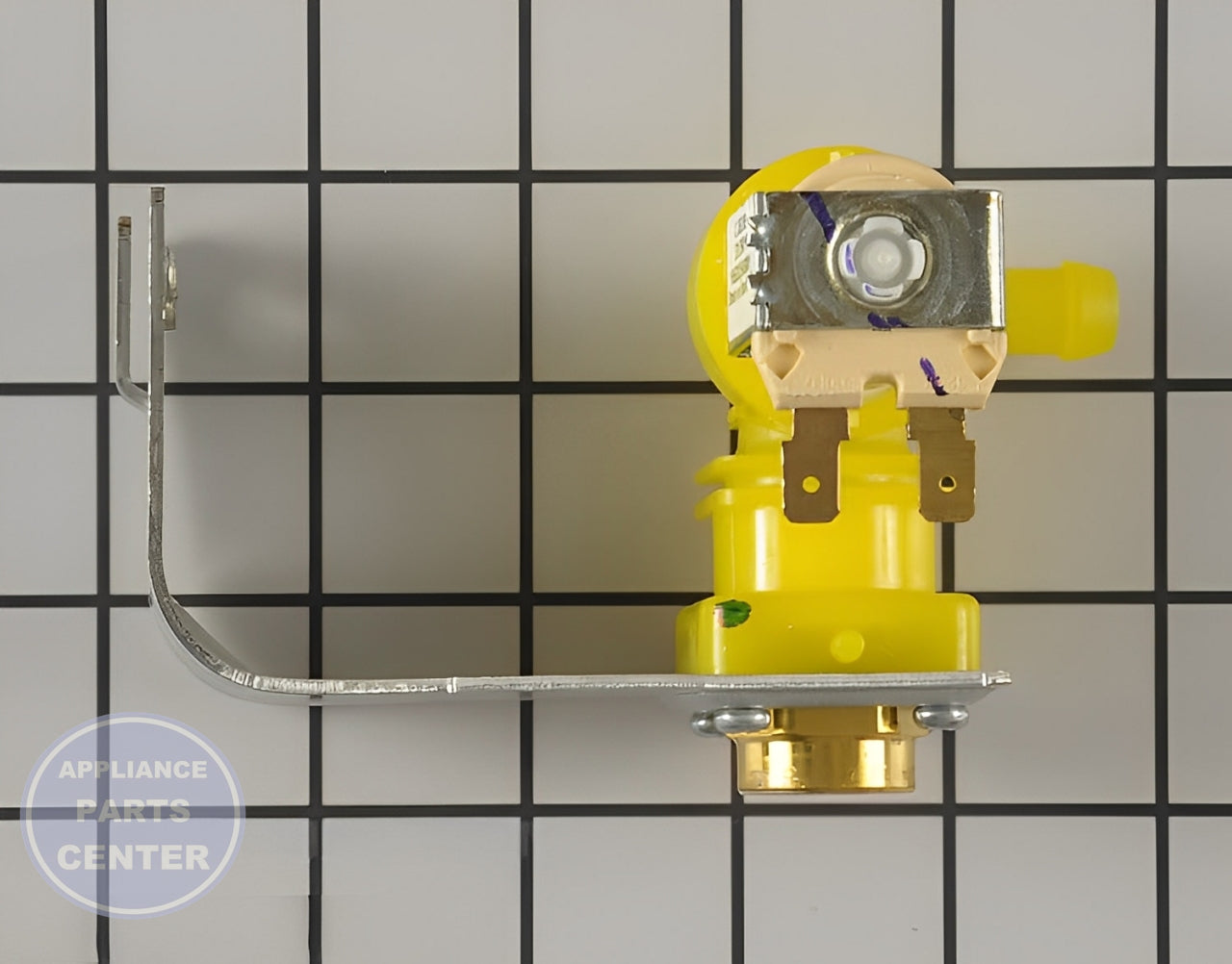 Water Inlet Valve WD15X10004 - Side view with precise measurements