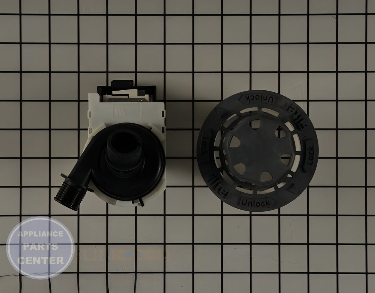 GE DISHWASHER DRAIN PUMP KIT SINGLE SPEED - Installation in GE Dishwasher showing key mounting points