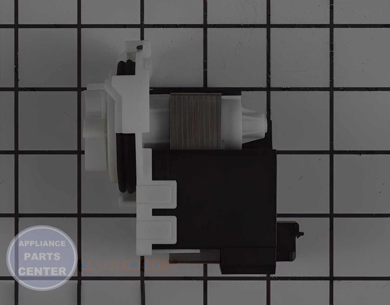 GE DISHWASHER DRAIN PUMP WD19X25461 - Installation in GE Dishwasher model showcasing key mounting points