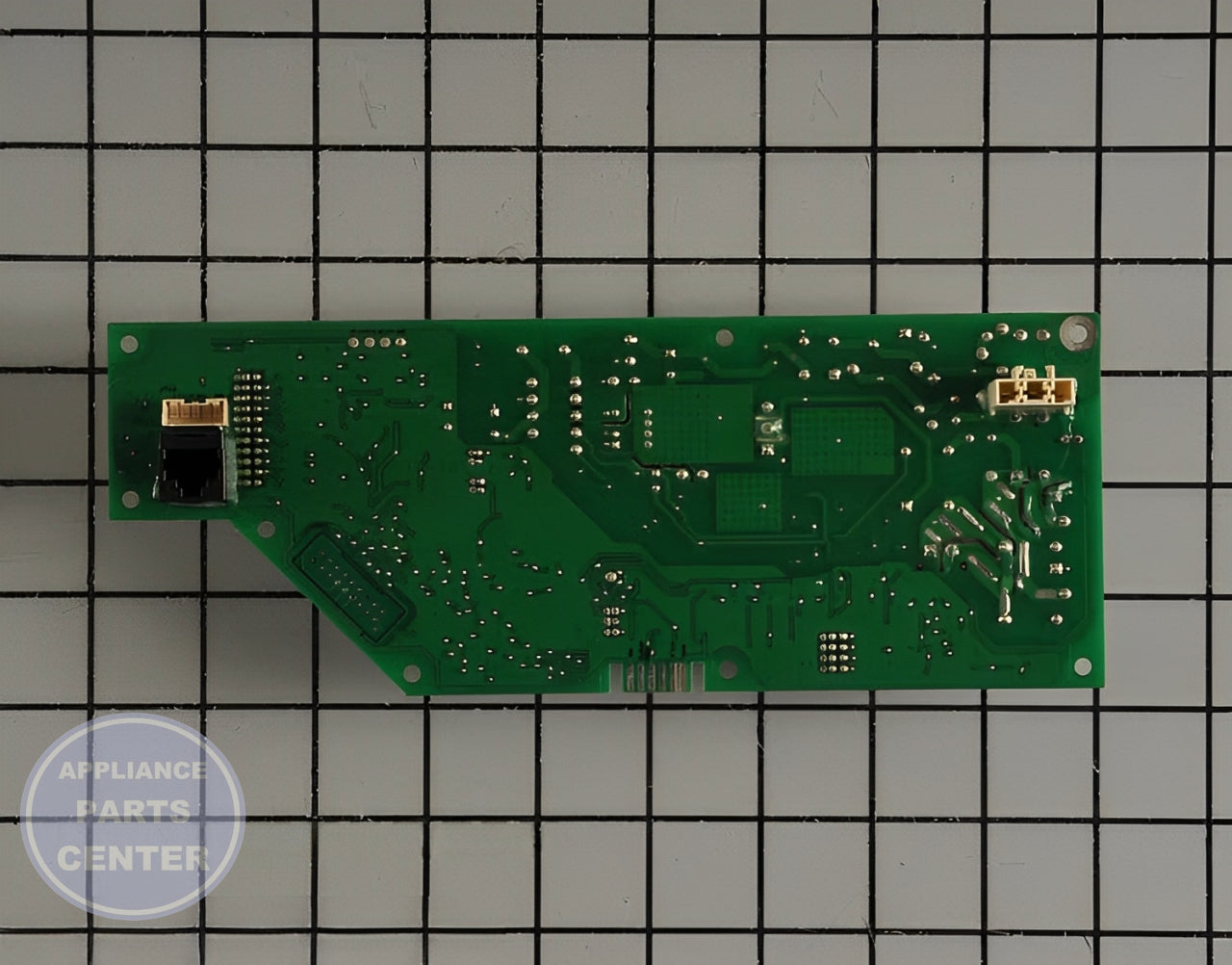 GE DISHWASHER ELECTRONIC CONTROL BOARD WD21X24901C - Side view with circuit board specifications