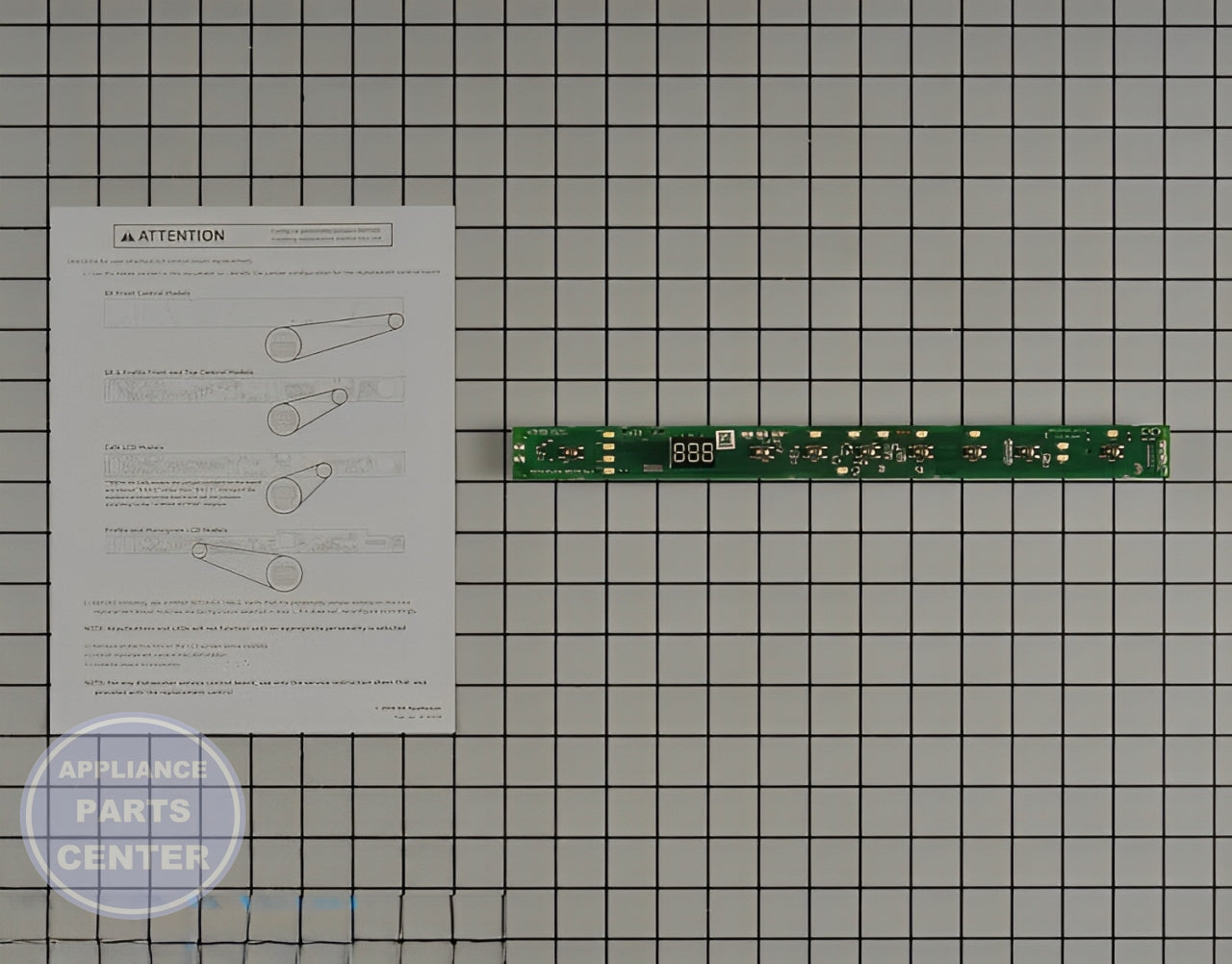 GE CONFIGURED UI BOARD WD21X31907 - Main view showing control panel interface for specific models