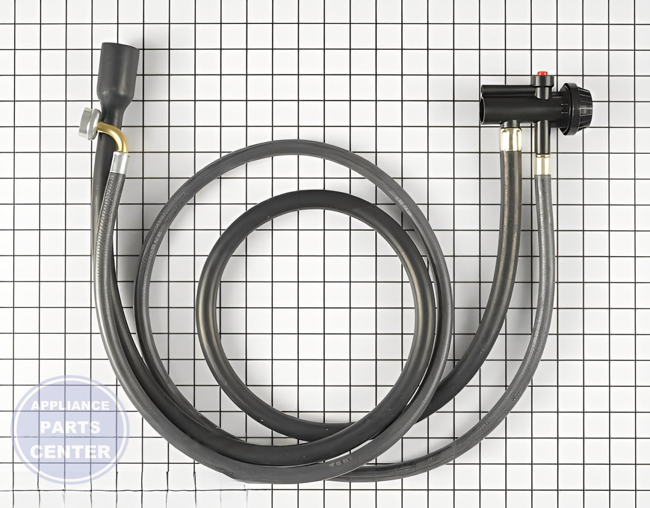 GE Drain and Fill Hose Assembly WD24X10042 - Main view showing drainage functionality for various GE models