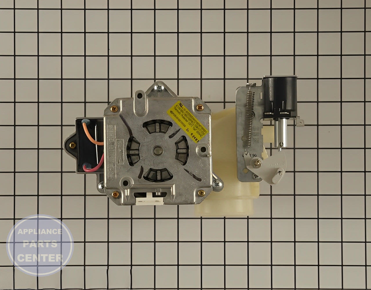 GE DISHWASHER DRAIN PUMP AND MOTOR ASSEMBLY WD26X10051 - Detailed view of durable construction