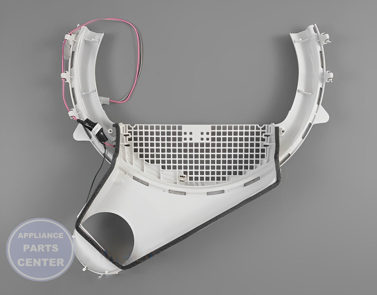GE COMPLETE TRAP DUCT ASSEMBLY WE14M119 - Detailed view of drum & tub assembly