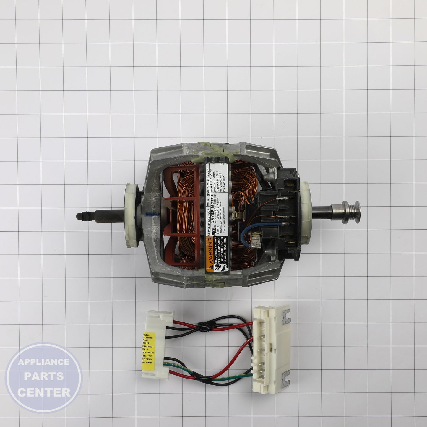 GEH KIT MOTOR AND PULLEY JUMPER WE17X23466 - Installation in GEH model showing key mounting points