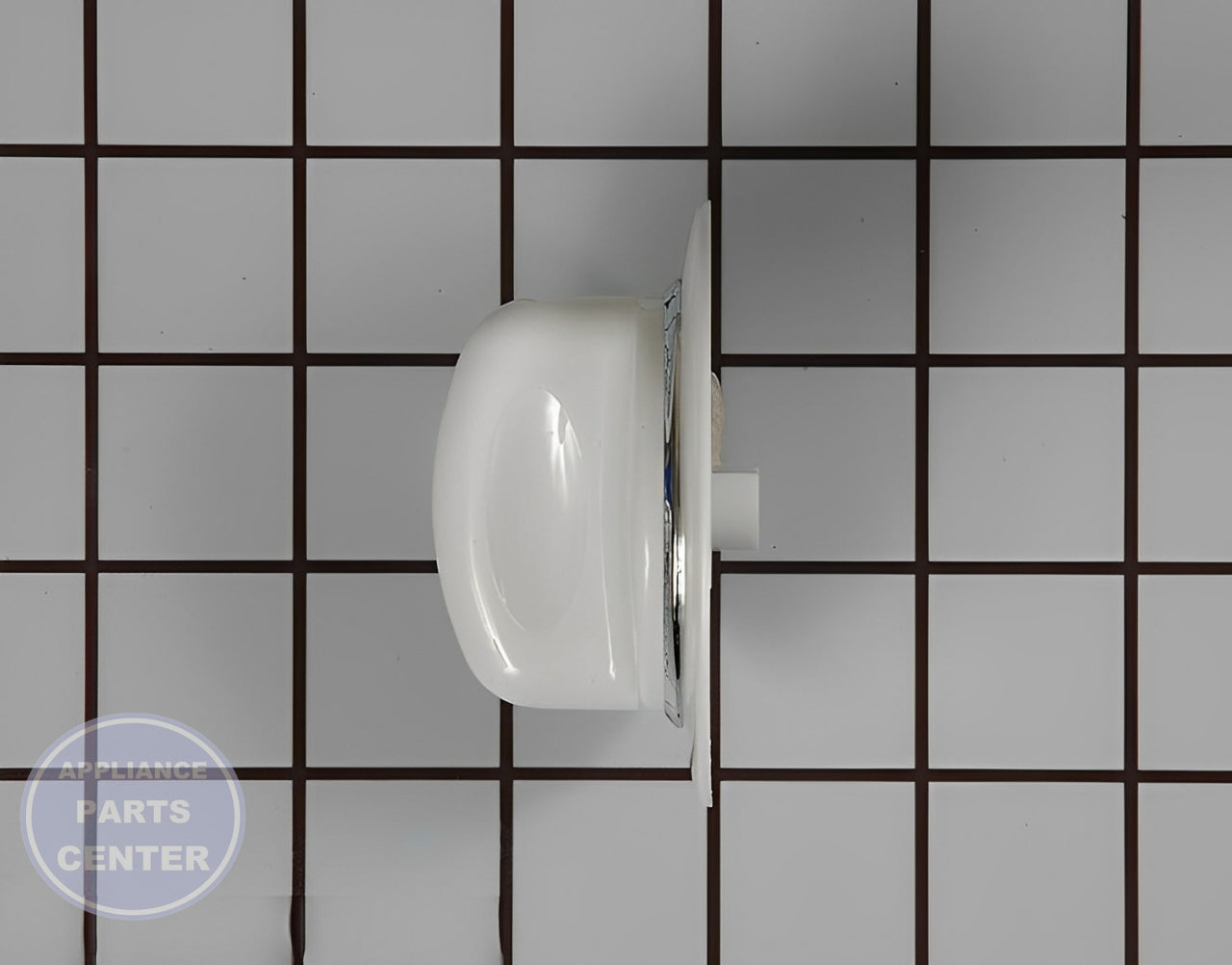 GE Washer White Timer Knob WE1M654 - Side view with precise measurements