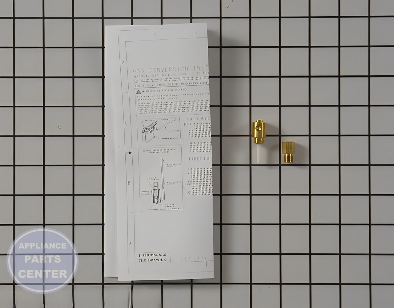 GE Dryer Conversion Kit WE25X10032 - Main view showing Gas Burner & Control Valve for GE Dryers