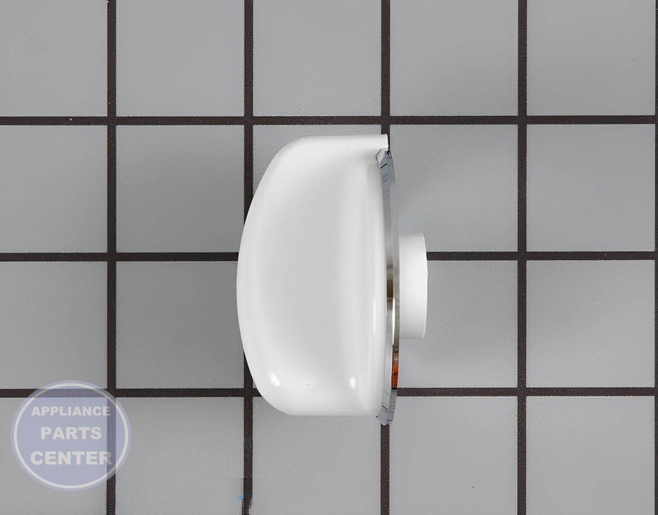 GE WASHER DRYER CONTROL KNOB AND CLIP ASSEMBLY WH01X10060 - Side view with knob and button specs
