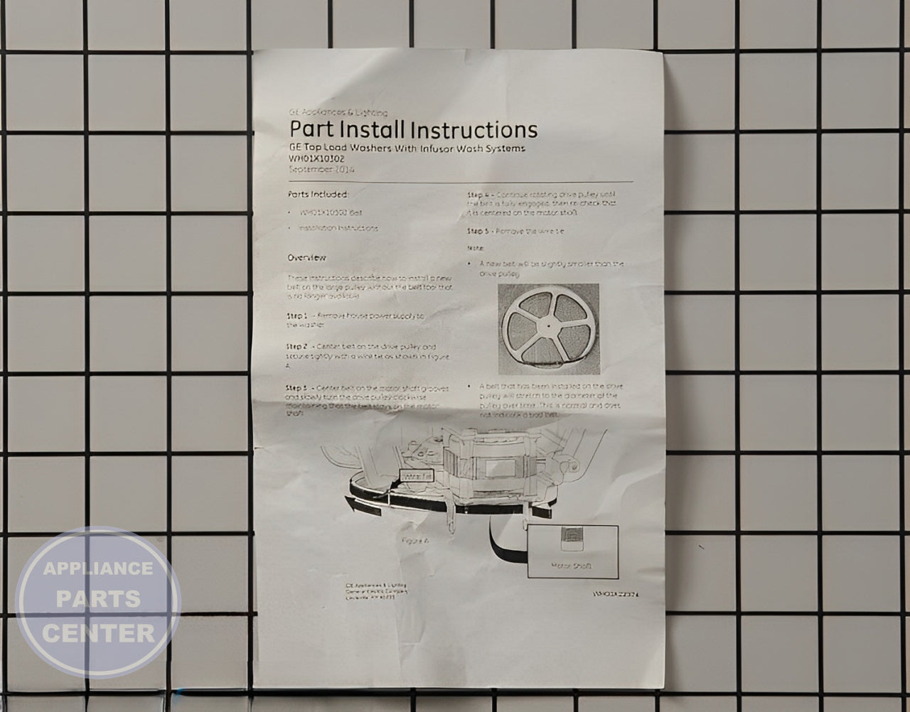GE WASHER 6 RIB BELT WH01X10302 - Detailed view of durable material