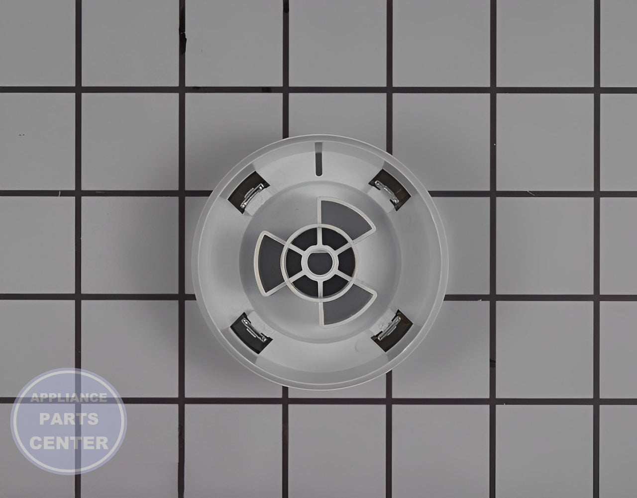 GE MAIN KNOB ASSEMBLY WH01X24377 - Side view with easy installation specs