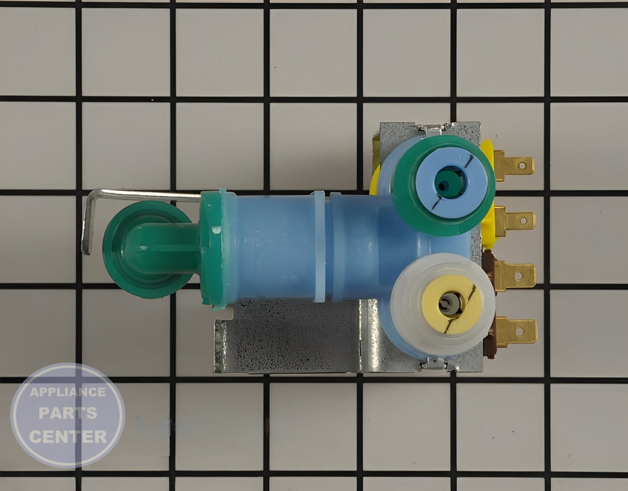WHIRLPOOL REFRIGERATOR VALVE WP12544124 - Side view with 60 psi pressure specs