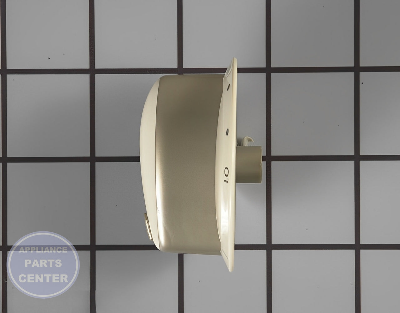 WHIRLPOOL KNOB BURNER WP74011277 - Side view with smooth turning features