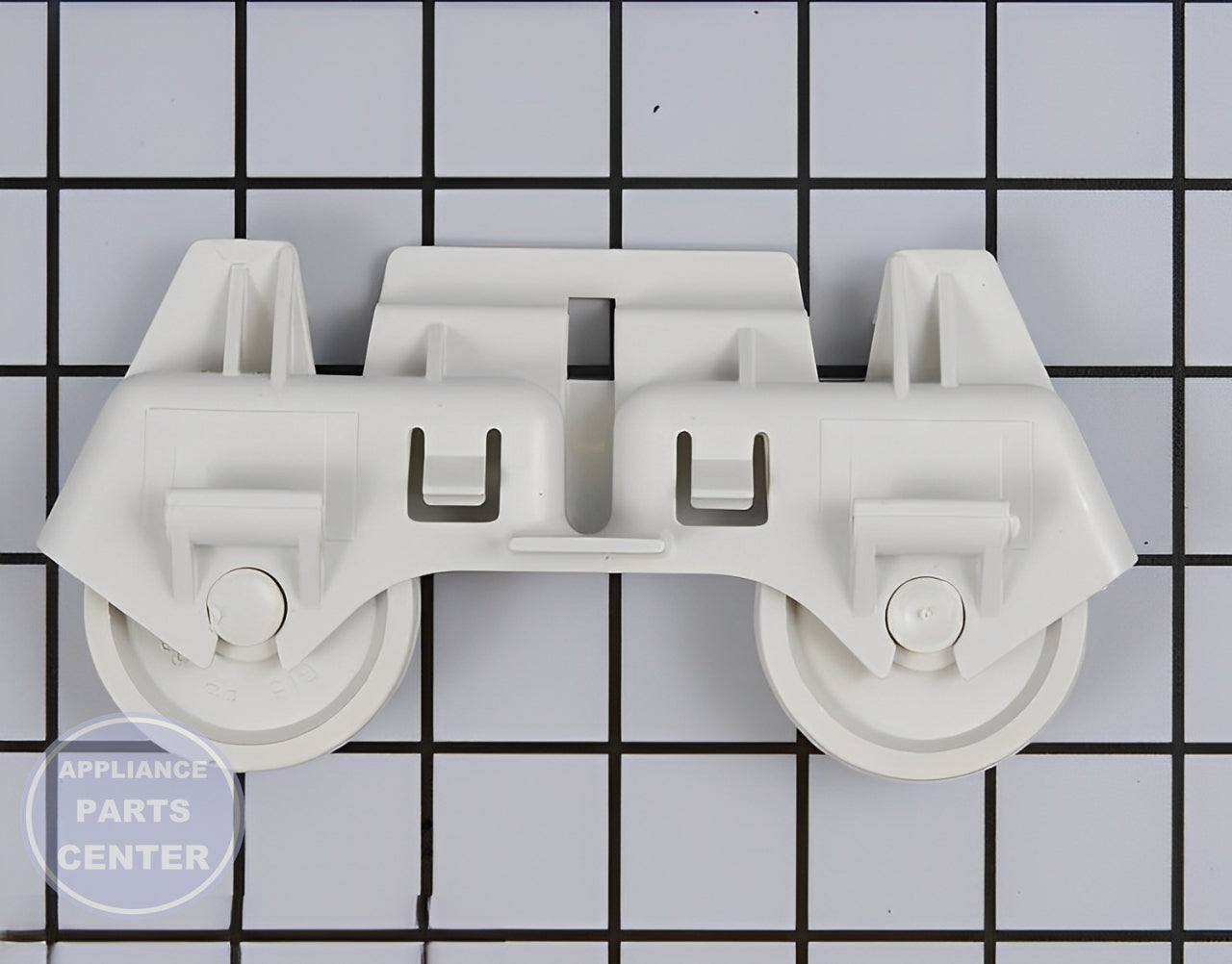 WHIRLPOOL DISHWASHER LOWER DISHRACK ROLLER ASSEMBLY WP8268645 - Main view showing durable construction for various models