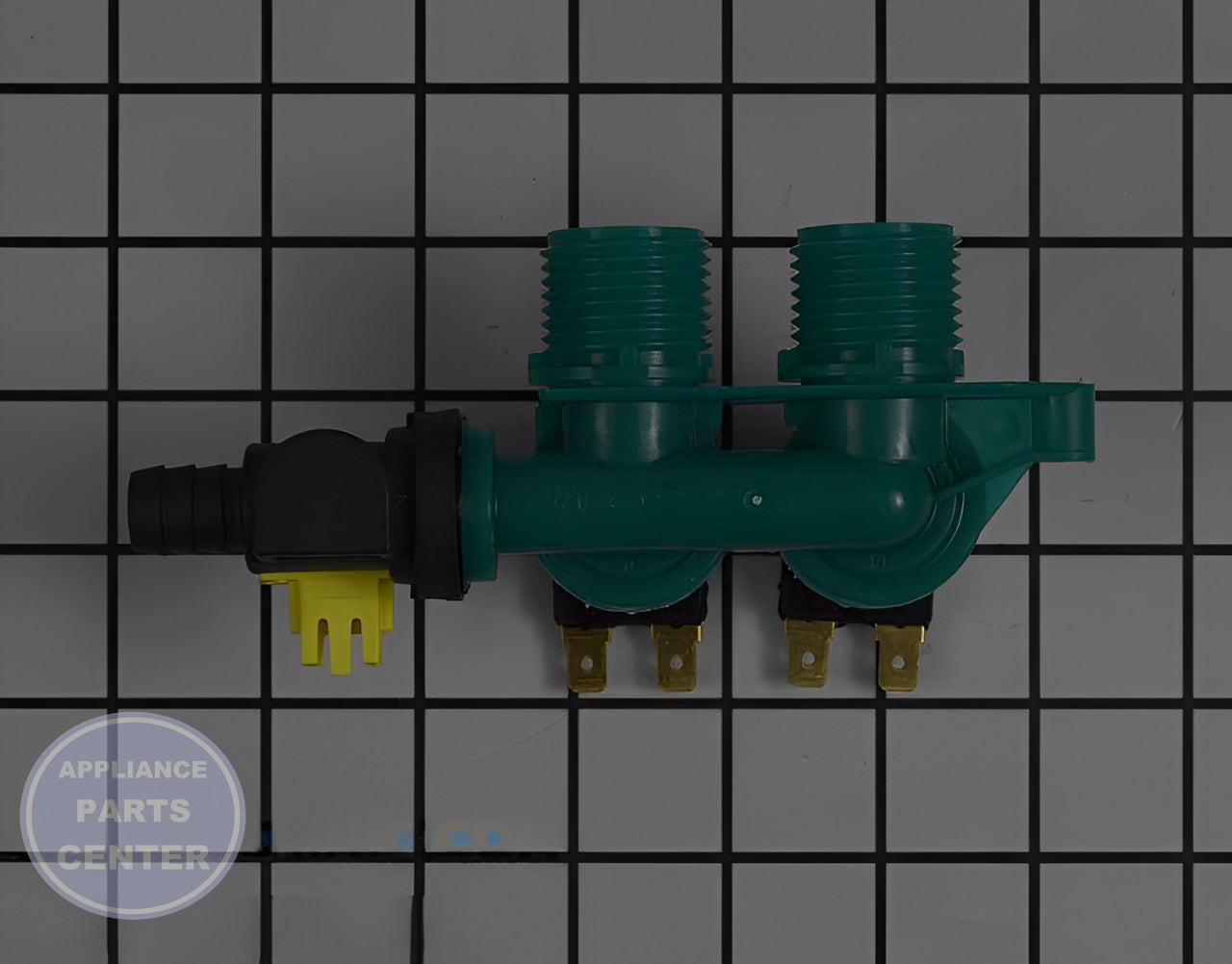 WHIRLPOOL VALVE WP8578341 - Side view with precise measurements