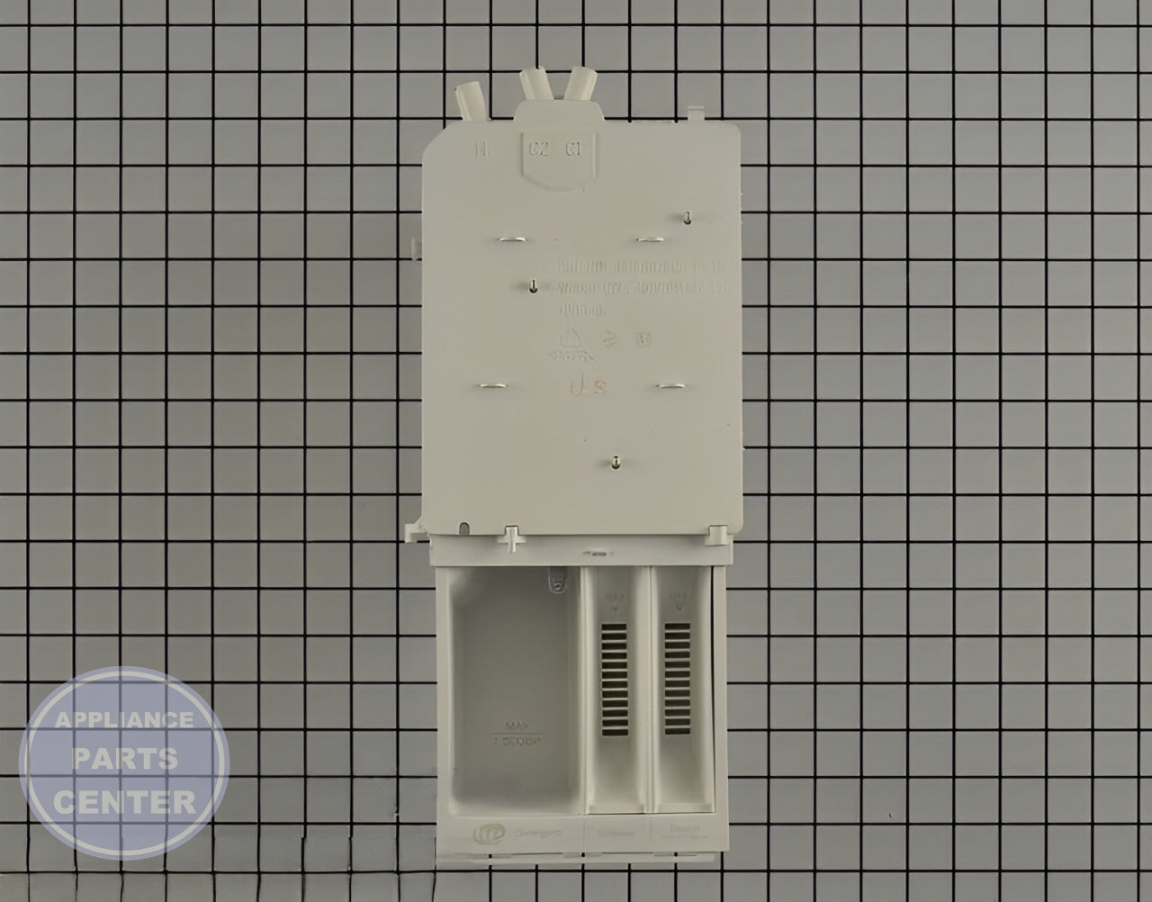 Maytag Whirlpool Dispenser Housing WPW10215637 - Installation in specific model showing key mounting points